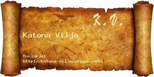 Katona Vilja névjegykártya
